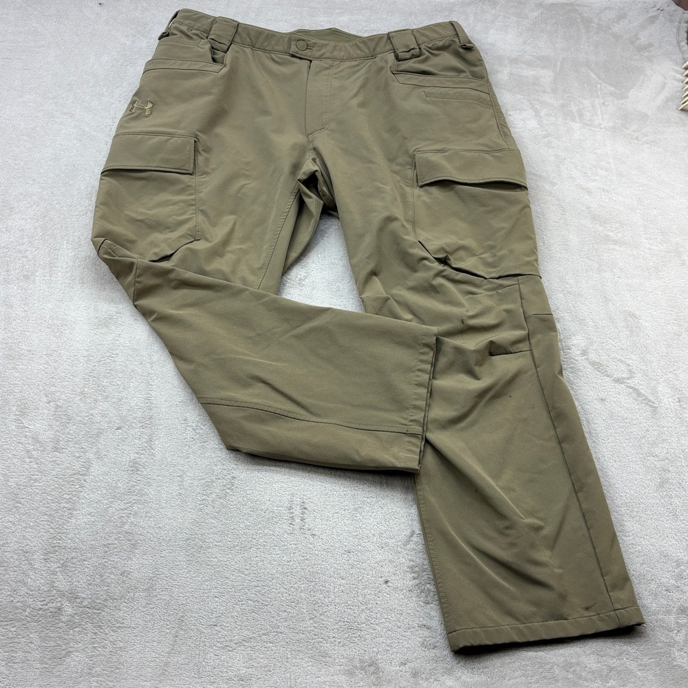 Under Armour Cargo Pants Mens 42x30 Brown Storm Tactical Utility Stretch Outdoor